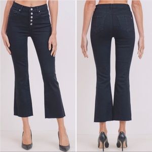 Tricot High Waist Crop Flare Jeans